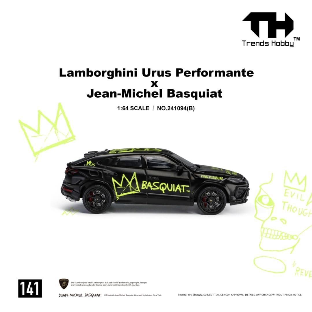 Trends Hobby 1:64 Lamborghini Urus Performance x Jean-Michel Basquiat Black/Green