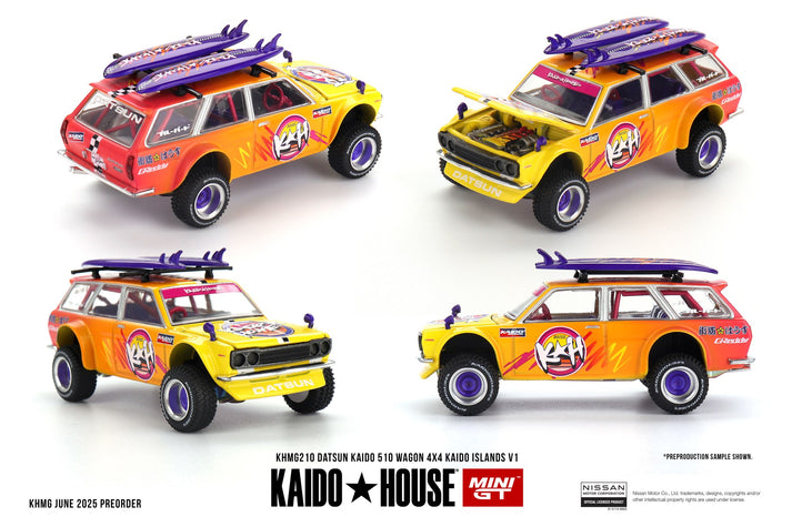 Kaido House x Mini GT 1:64 Datsun KAIDO 510 Wagon 4x4 Kaido ISLANDS V1 #210