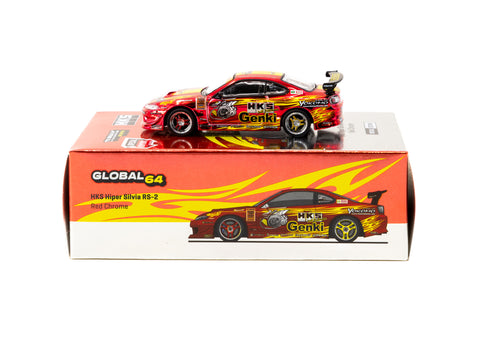 Tarmac Works 1:64 HKS Hiper Silvia RS-2, Red Chrome Tokyo Auto Salon 2025 Special Edition