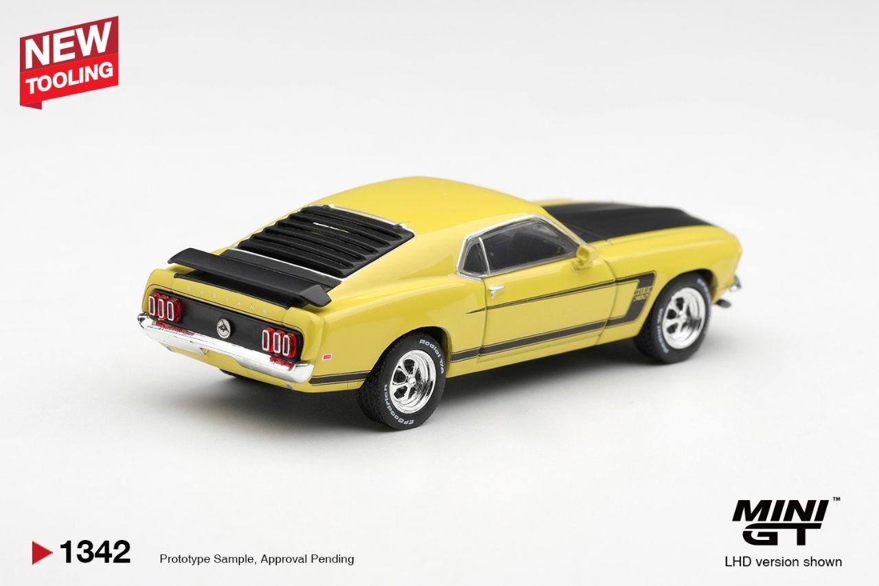 Mini GT 1:64 Ford Mustang Boss 302 1969 Bright Yellow (LHD) #1342