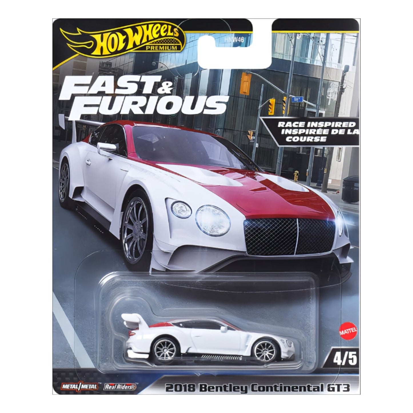 Hot Wheels 1:64 Fast & Furious 2018 Bentley Continental GT3 Premium 4/5