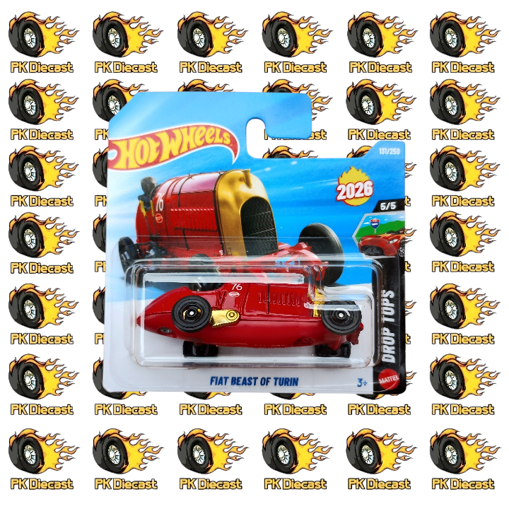Hot Wheels 1:64 Mainline Fiat Beast of Turin 131/250 Drop Tops Short Card