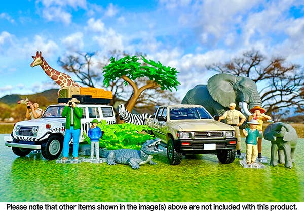 Tomica Limited Vintage 1:64 Kaiyodo x Tomica Limited Vintage Diocolle 64 #carsnap 29a Safari 2 (Toyota Hilux 4WD Pickup Double Cab Included)