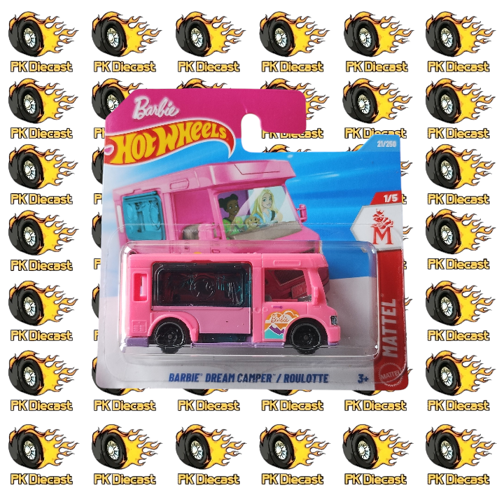Hot Wheels 1:64 Mainline Barbie Dream Camper 21/250 Mattel Short Card