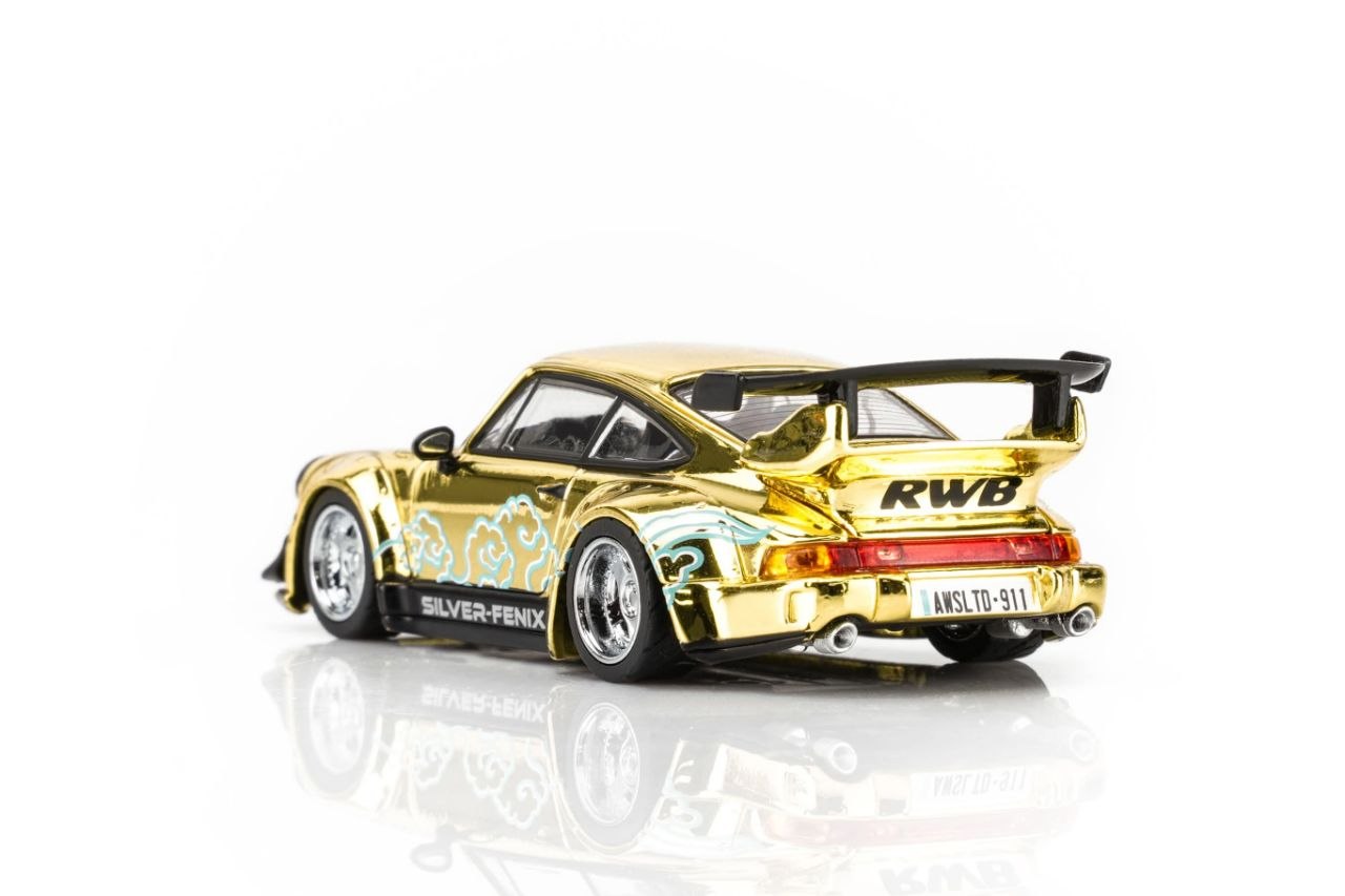 MotorHelix 1:64 RWB 964 *SILVER-FENIX* Gold Chrome 2026 The Model Car Show Malaysia