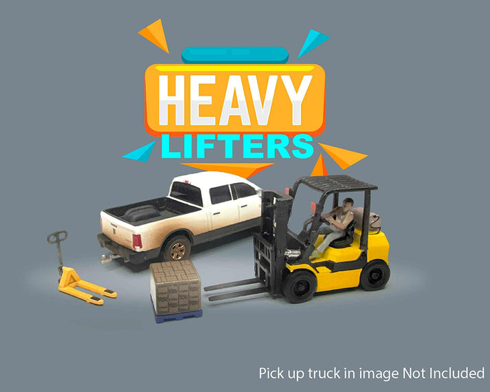 American Diorama 1:64 Figures Heavy Lifters Forklift Set – MiJo Exclusive