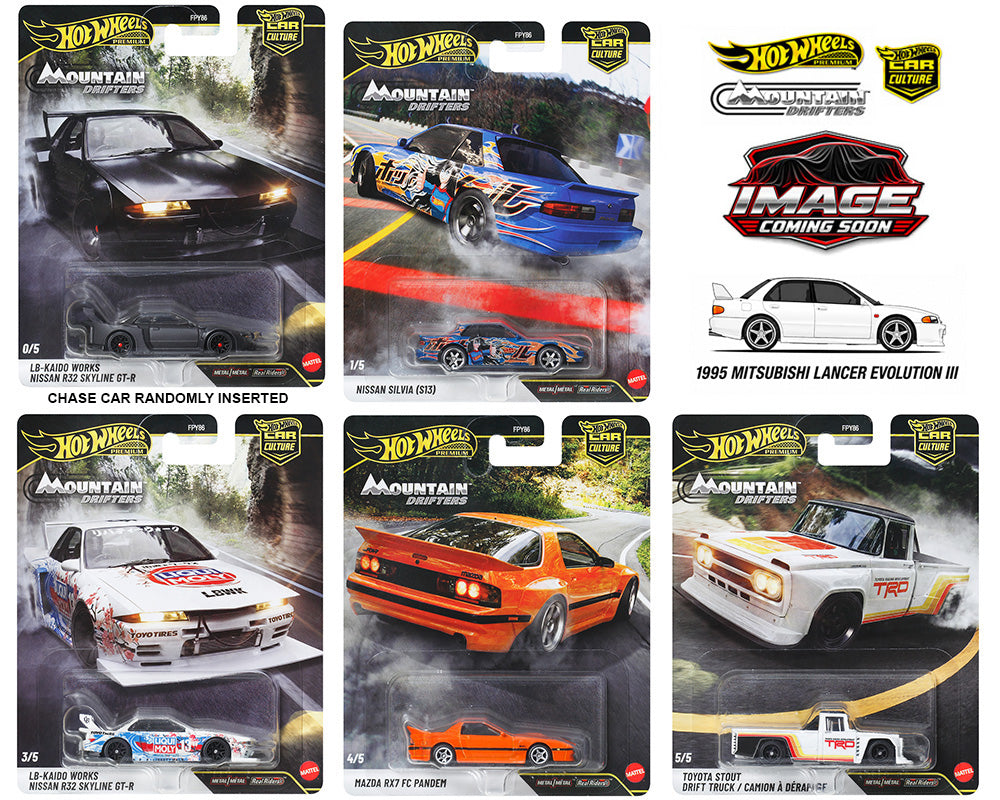 Hot Wheels 2027 1:64 Premium Car Culture Mountain Drifters Factory Sealed Case X10 Cars