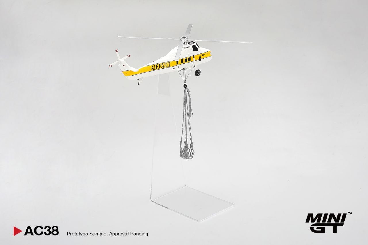 Mini GT 1:64 1985 Sikorsky S58T Helicopter *Camel Trophy* White/Yellow
