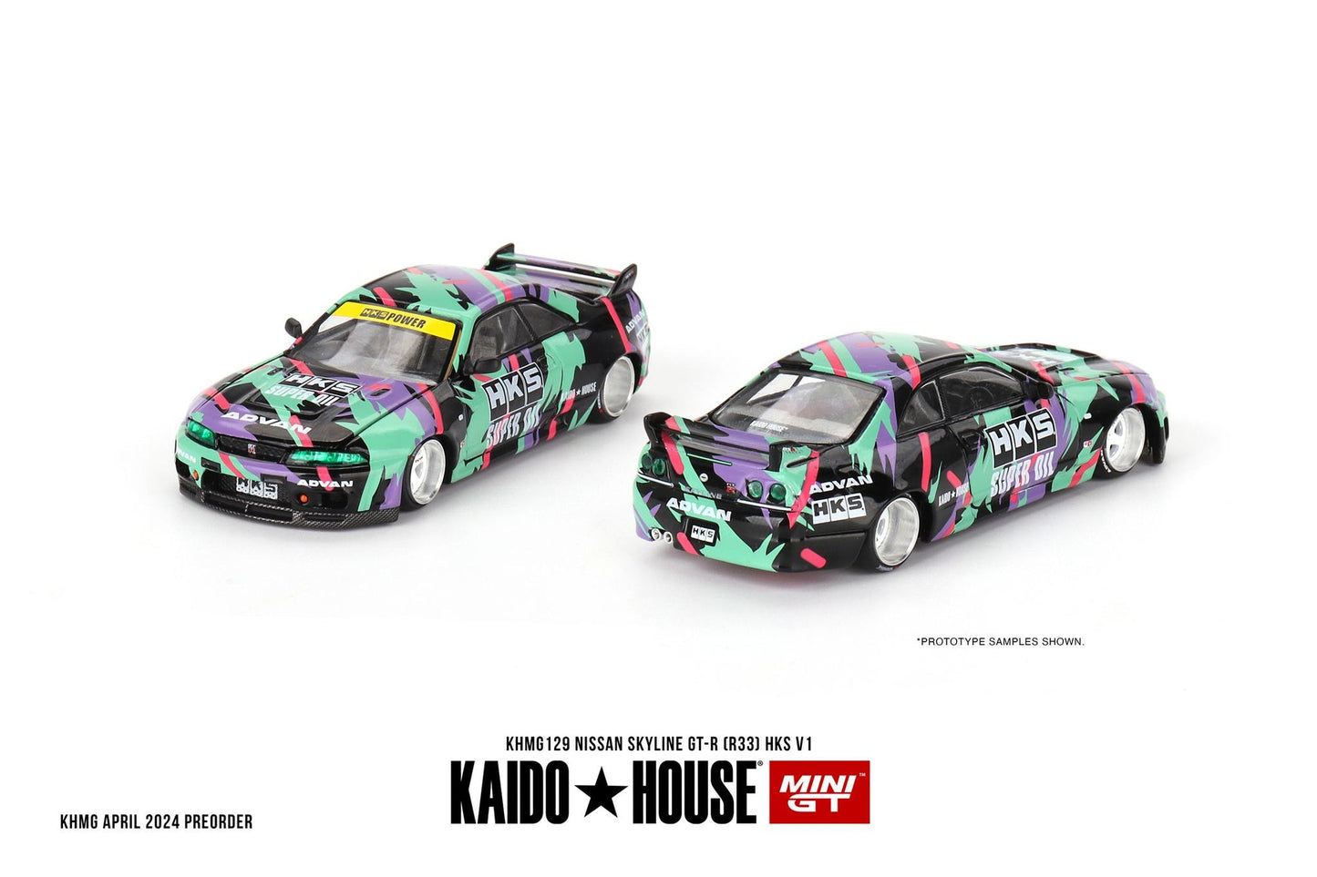 Kaido House x Mini GT - Nissan Skyline GTR R33 HKS V1 #129