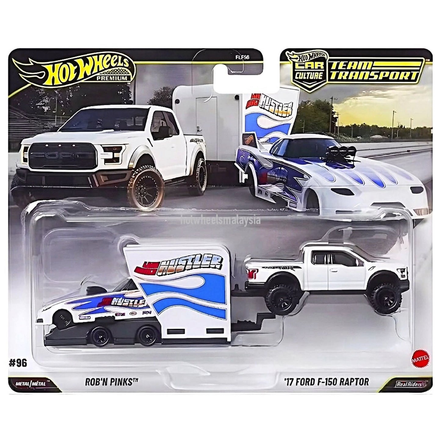 Hot Wheels 1:64 2026 Team transport Rob'N Pinks + '17 Ford F-150 Raptor
