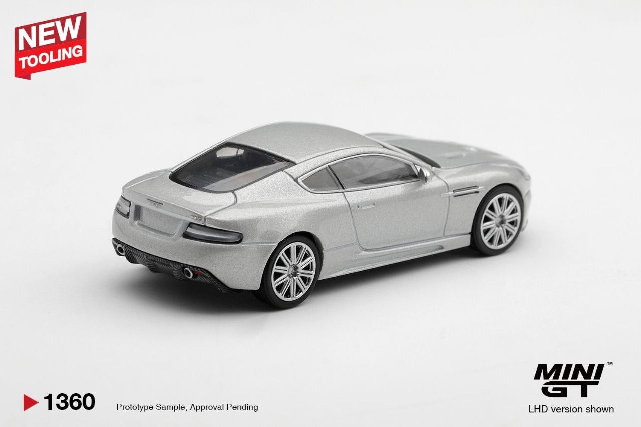 Mini GT 1:64 Aston Martin DBS 2008 Lightning Silver #1360