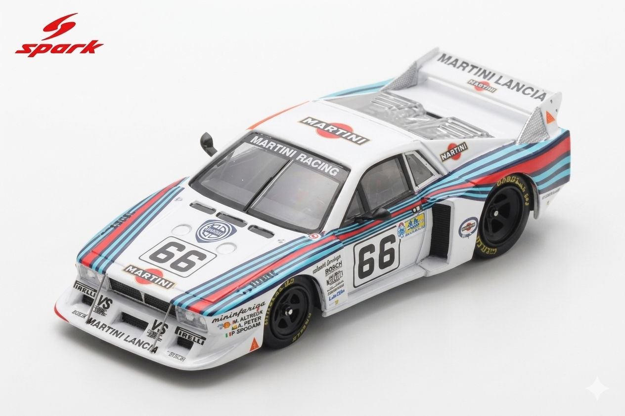Spark Models 1:64 1981 Lancia Beta Montecarlo Turbo #66 R.Patrese/H.Heyer/P.Ghinzani Le Mans 24H White/Red/Blue