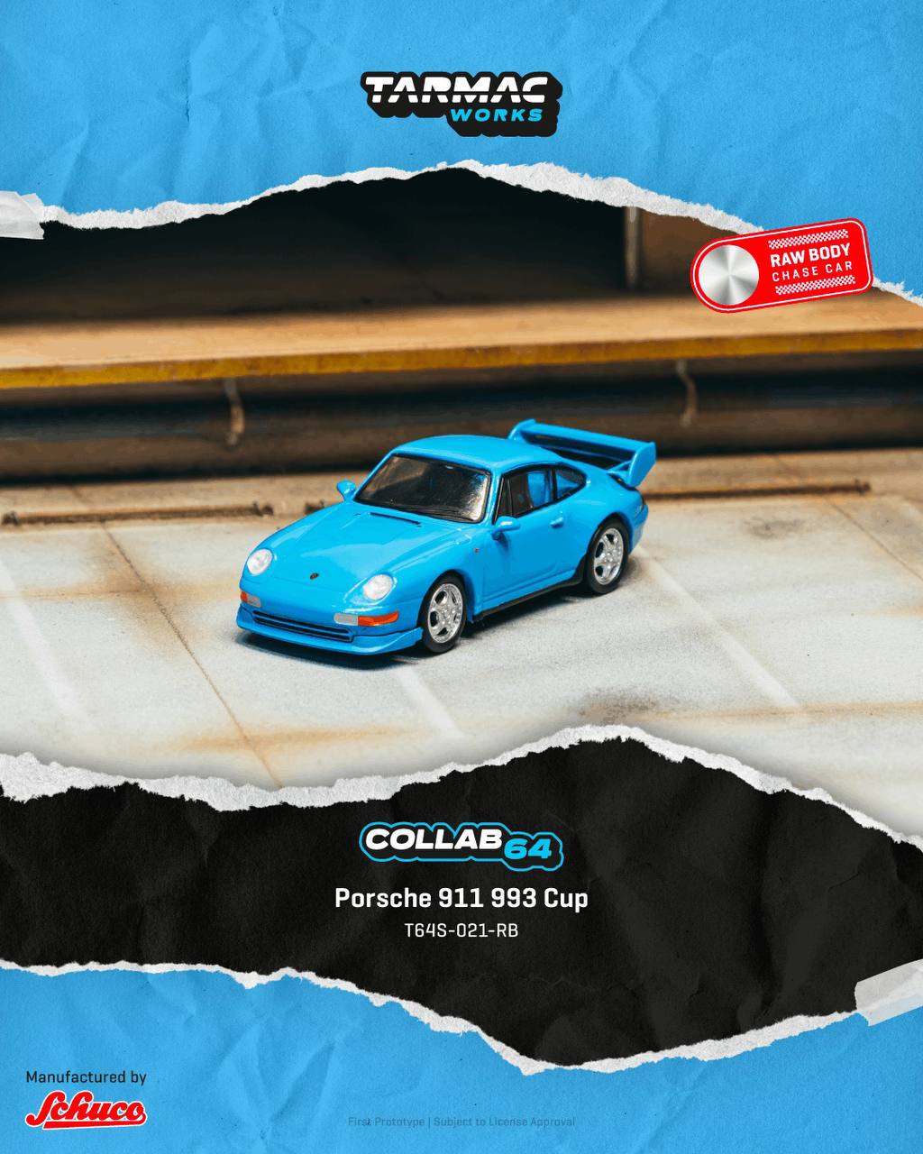 Tarmac Works 1:64 Porsche 911 993 Cup Riviera Blue