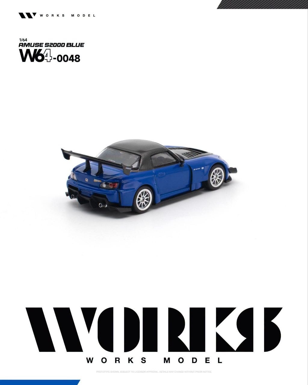 Works Model 1:64 Amuse S2000 GT1 Turbo Blue