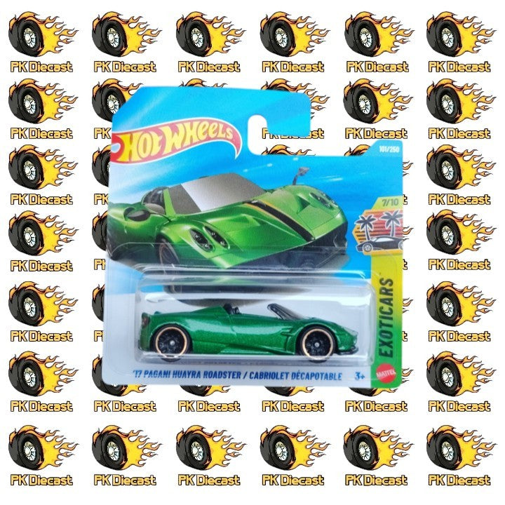 Hot Wheels 1:64 Mainline '17 Pagani Huayra Roadster 101/250 Exoticars Short Card