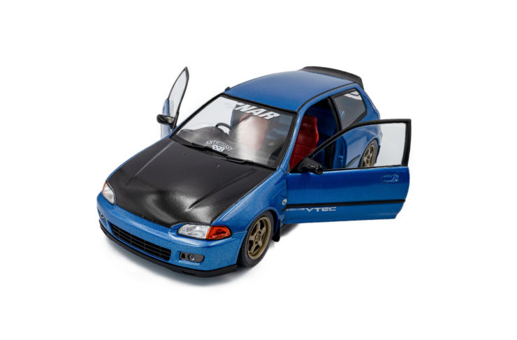 Solido 1:18 1991 Honda Civic (EG6) SOLIDO WORKS COBALT BLUE PEARL