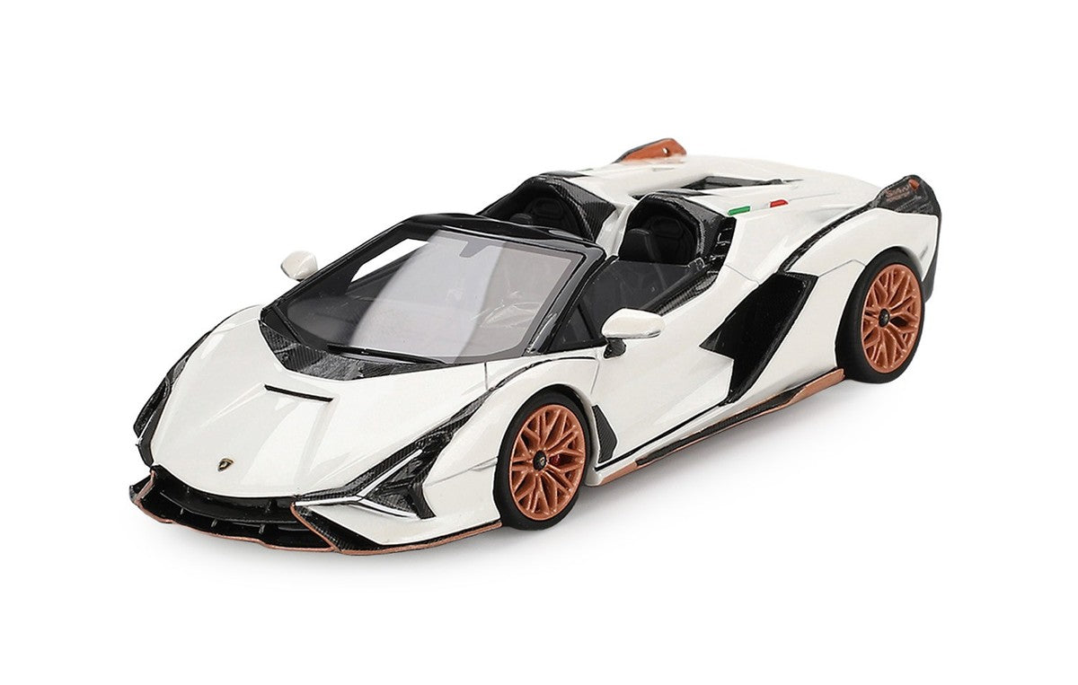 TSM True Scale Miniatures 1:43 2020 Lamborghini Sian Roadster Bianco Asopo TSM430832
