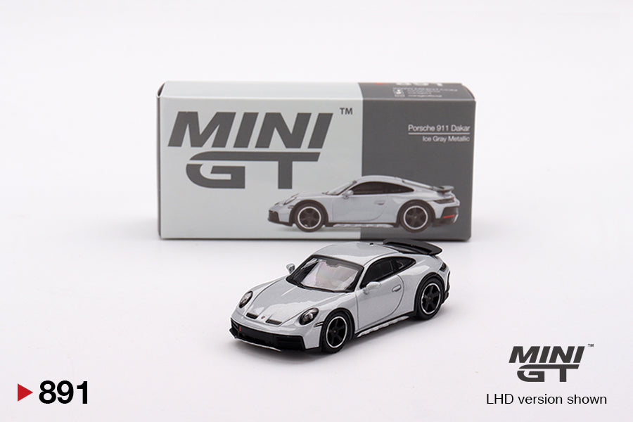 Mini GT 1:64 Porsche 911 (992) Dakar Ice Grey Metallic 2023 MGT00891-R