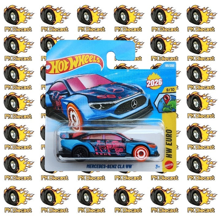 Hot Wheels 1:64 Mercedes-Benz CLA HW HW Euro 181/250 Short Card (Creased)