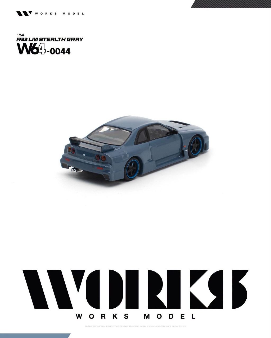 Works Model 1:64 R33 LM Stealth Grey
