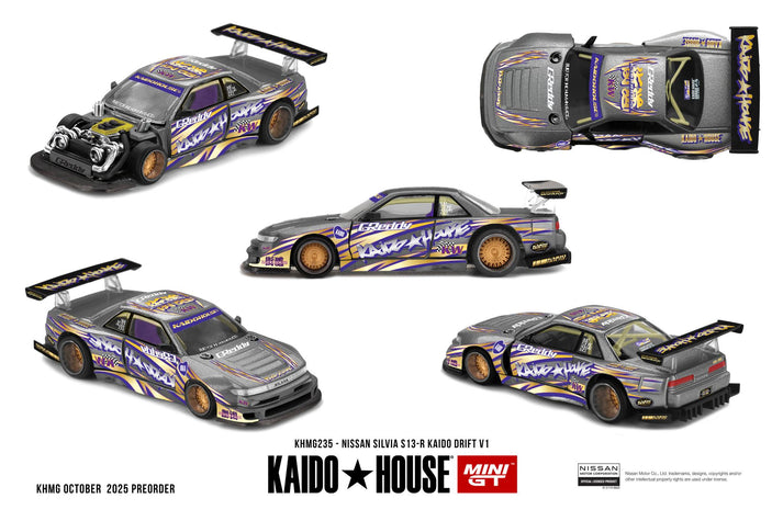 Kaido House x Mini GT 1:64 Nissan Silvia S13-R KAIDO DRIFT V1 #235