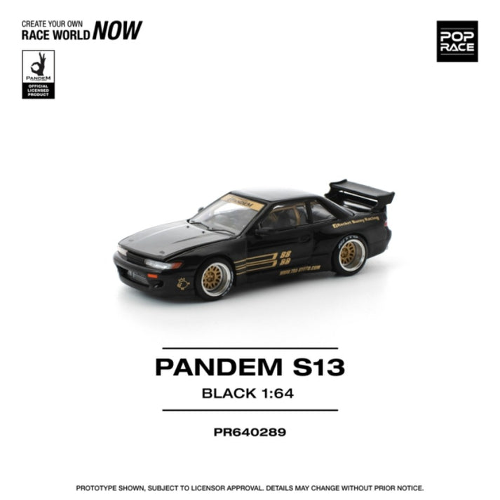 Pop Race 1:64 PANDEM SILVIA S13 Black PR640289