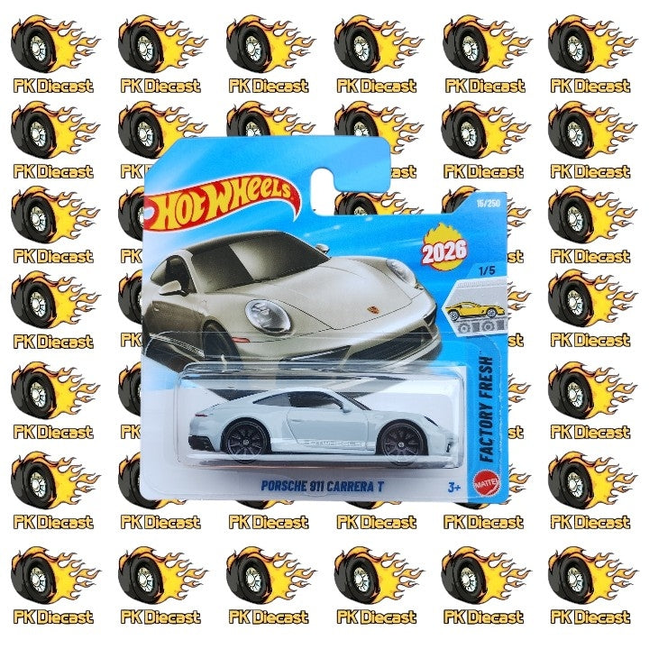Hot Wheels 1:64 Mainline Porsche 911 Carrera T Factory Fresh 15/250 Short Card