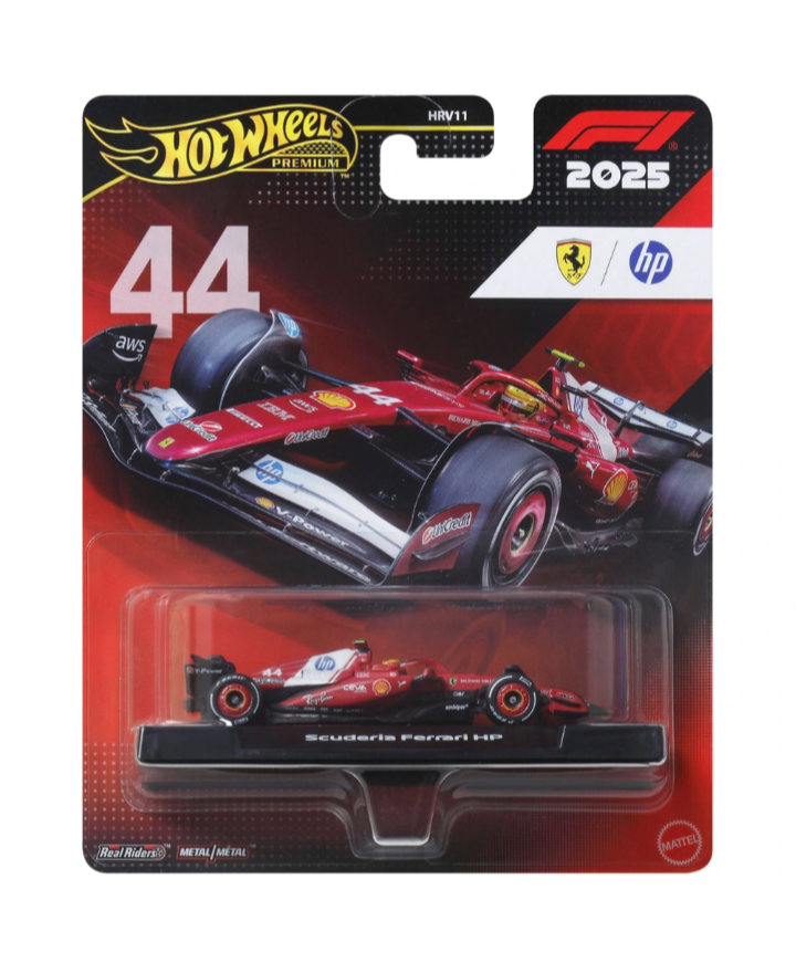 Hot Wheels Premium F1 Formula 1 Scuderia Ferrari HP Lewis Hamilton #44