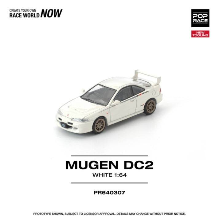 Pop Race 1:64 Mugen DC2 White NEW TOOLING PR640307