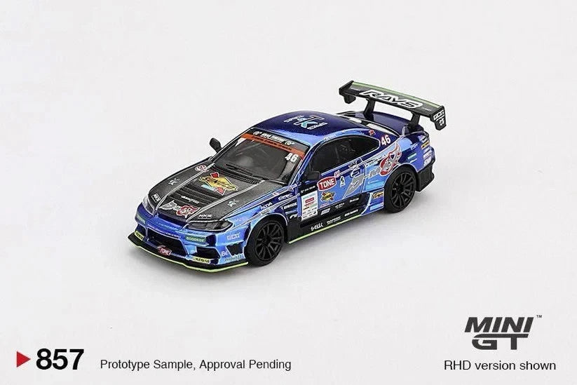 Mini GT Nissan Silvia (S15) D-MAX #70 2023 D1 Grand Prix 1:64 Blister Packaging