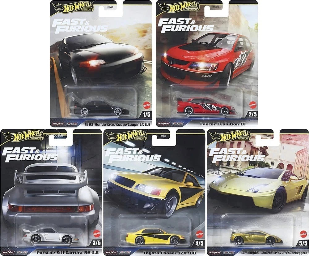 Hot Wheels Premium 2025 Fast And Furious set of 5 Cars 979M 1:64