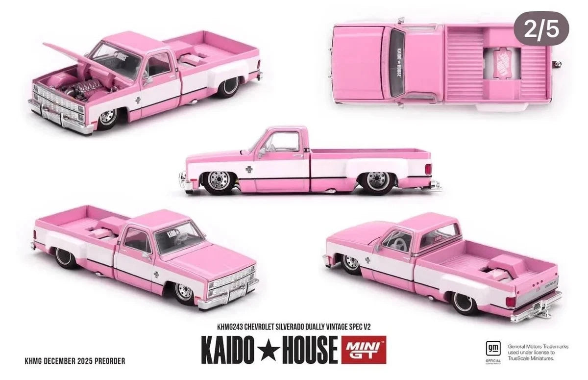 Mini GT x Kaido House 1:64 Chevrolet Silverado Pick Up Dually Vintage Spec V2 #243