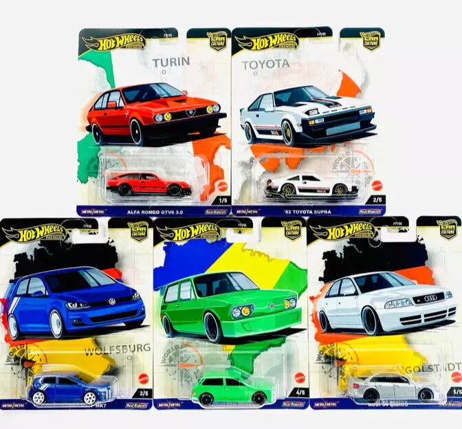 Hot Wheels Car Culture 2024 A Case World Tour Set of 5 Cars
