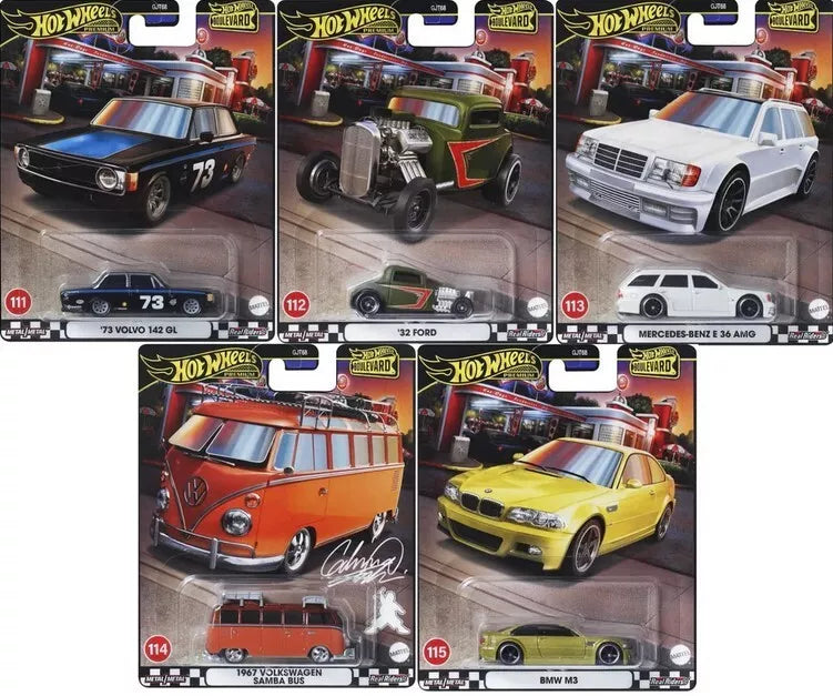 Hot Wheels 1:64 2024 Boulevard set of 5 cars #111-115