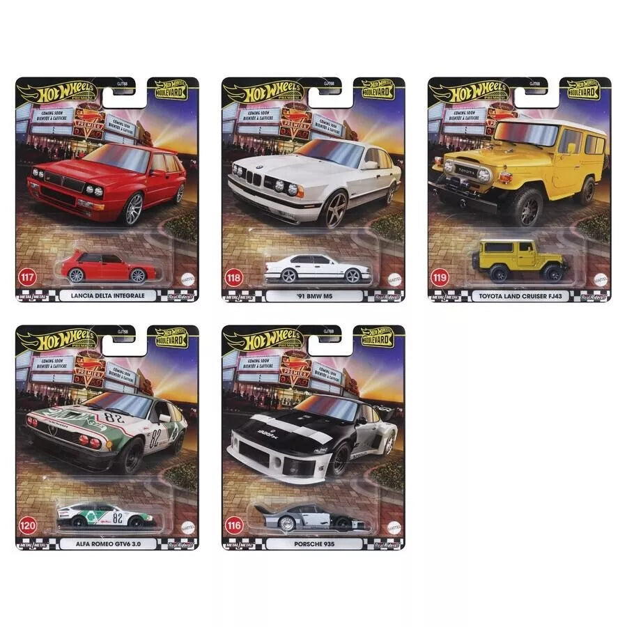 Hot Wheels 1:64 2025 Boulevard #116-120 Set of 5 Cars GJT68-978A