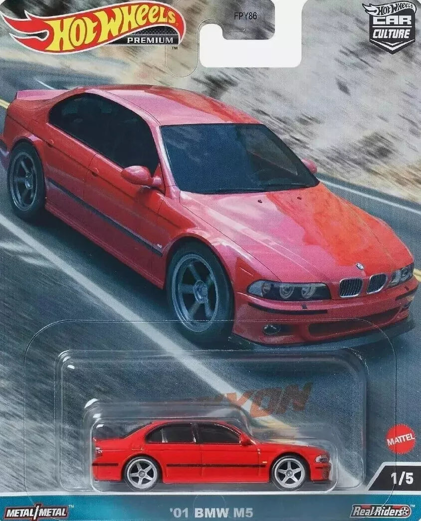 Hot Wheels 1:64 Premium Car Culture '01 BMW M5 E39 Canyon Warriors Red