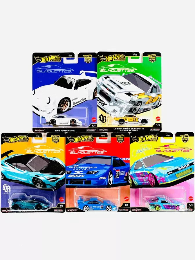 Hot Wheels 2025 Car Culture Silhouettes Complete Set 5 Cars 1:64