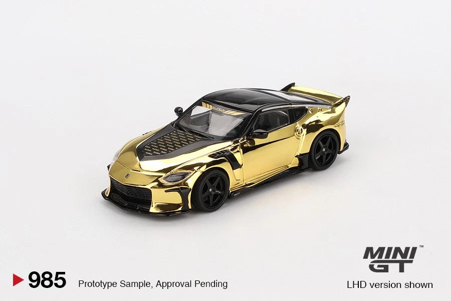 Mini GT Nissan Z Veilside FFZ400 Gold Chrome RHD 1:64