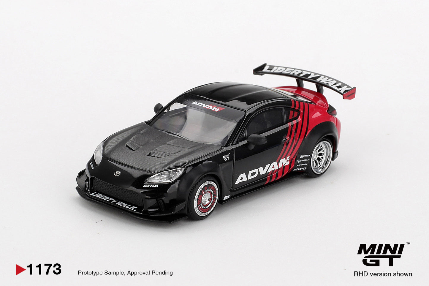 Mini GT 1:64 Toyota GR86 LB★Nation Advan #1173 (RHD)