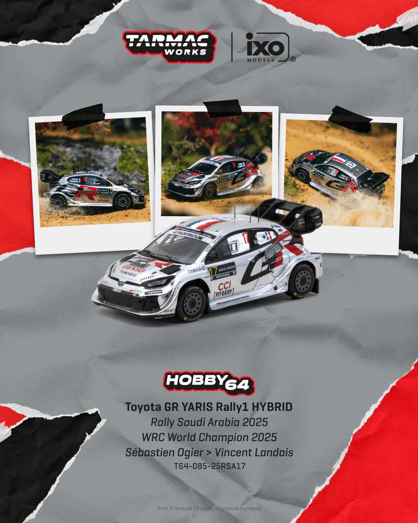 Tarmac Works 1:64 2025 Toyota Yaris GR Rally1 Hybrid #17