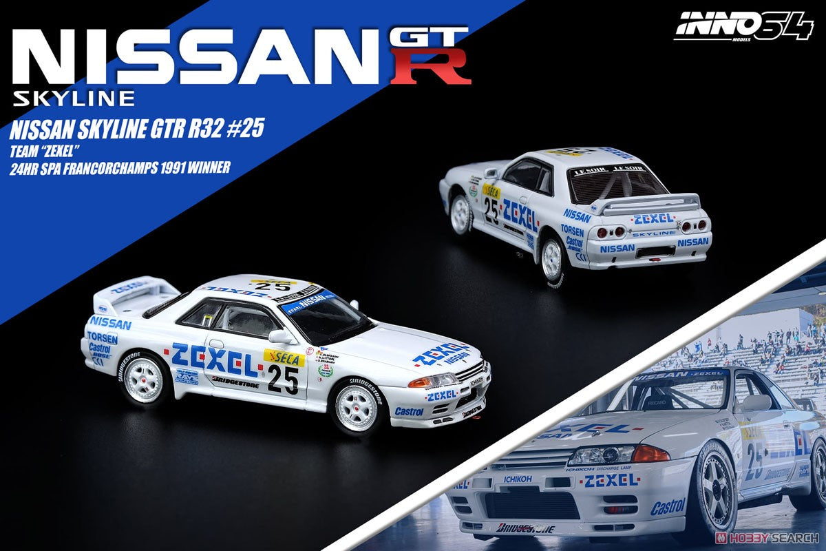 Inno64 Nissan Skyline GT-R R32 Zexel 24 Hours SPA 1991 Winner #25