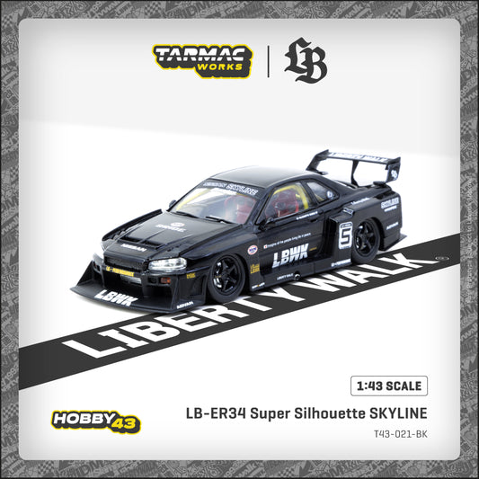 Tarmac Works 1:43 LB-ER34 Super Silhouette Skyline Black