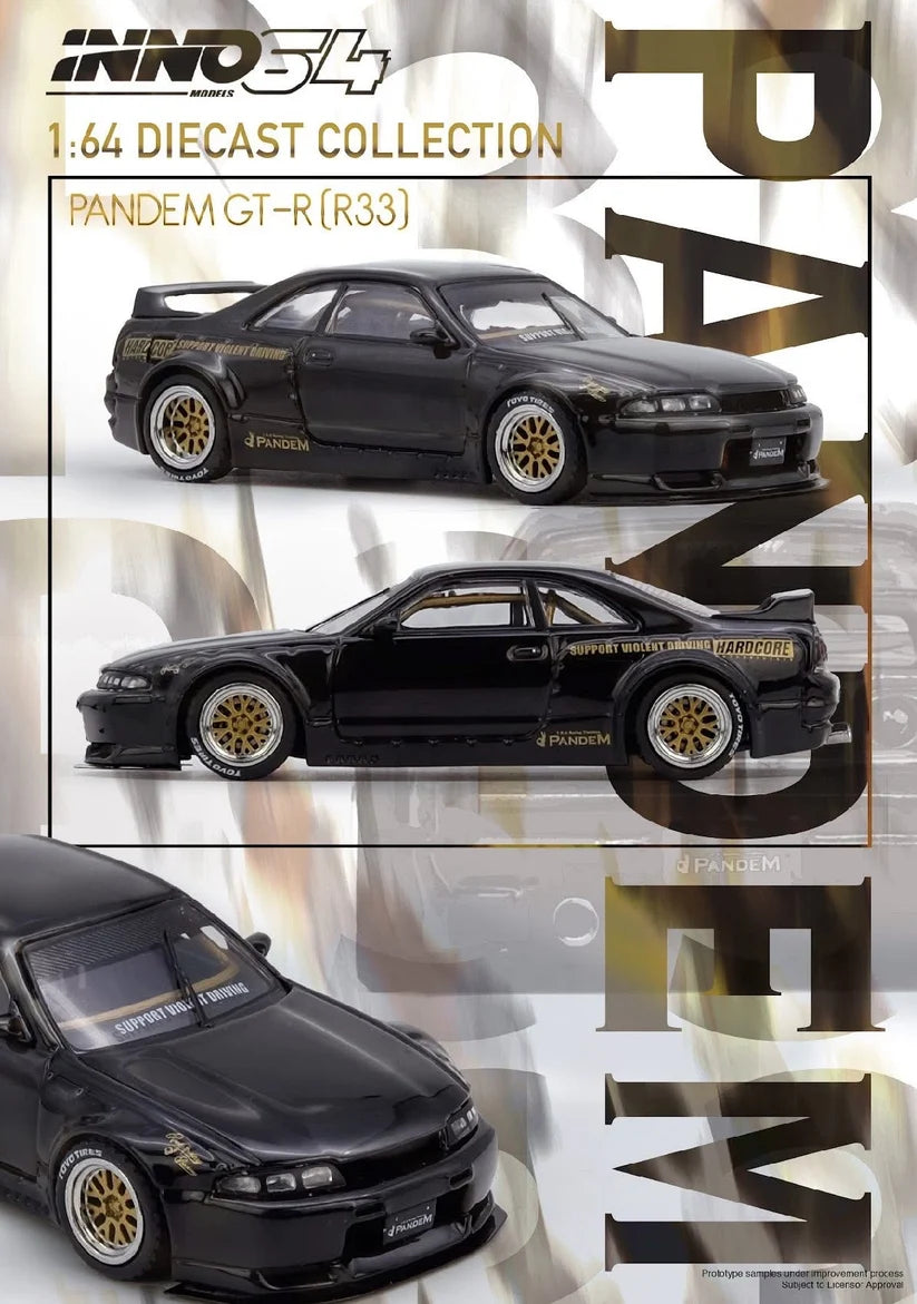 Inno64 1:64 Nissan Pandem GT-R (BCNR33) Black