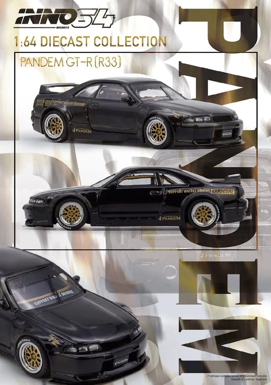 Inno64 1:64 Nissan Pandem GT-R (BCNR33) Black