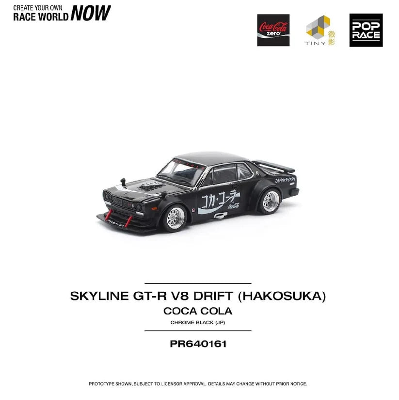 Pop Race 1:64 Nissan Skyline GT-R Drift (Hakosuka) Coca Cola #0161