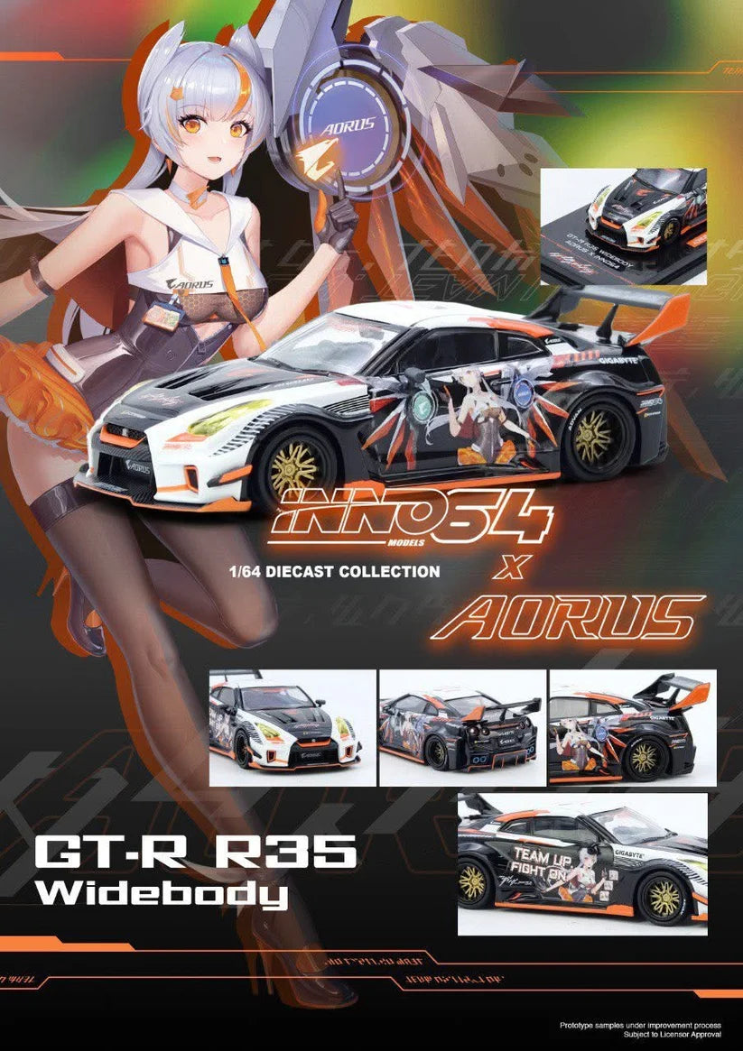 Inno64 1:64 Nissan GT-R R35 Widebody *AORUS*