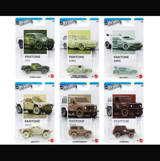 Hot Wheels 1:64 Pantone Mix 2 Full Set of 6 Silver Series