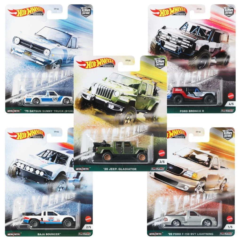 Hot Wheels 1:64 2021 Hyper Trucks Car Culture set of 5 cars