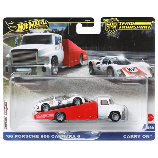 Hot Wheels 1:64 Team Transport '66 Porsche 906 Carrera 6 Carr On #66