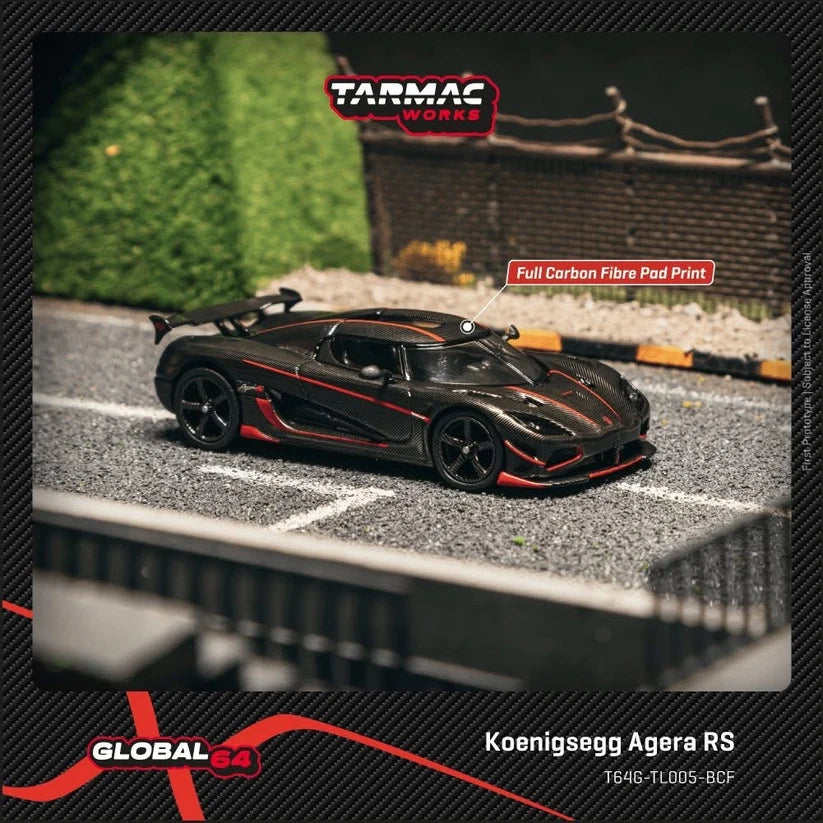 Tarmac Works 1:64 Koenigsegg Agera RS Black Carbon Fiber